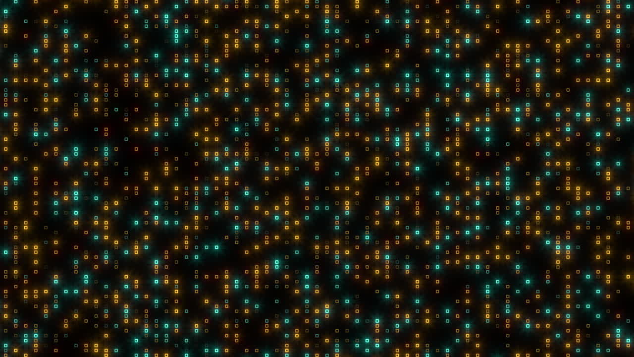 Digital and neon dots pattern in rows
