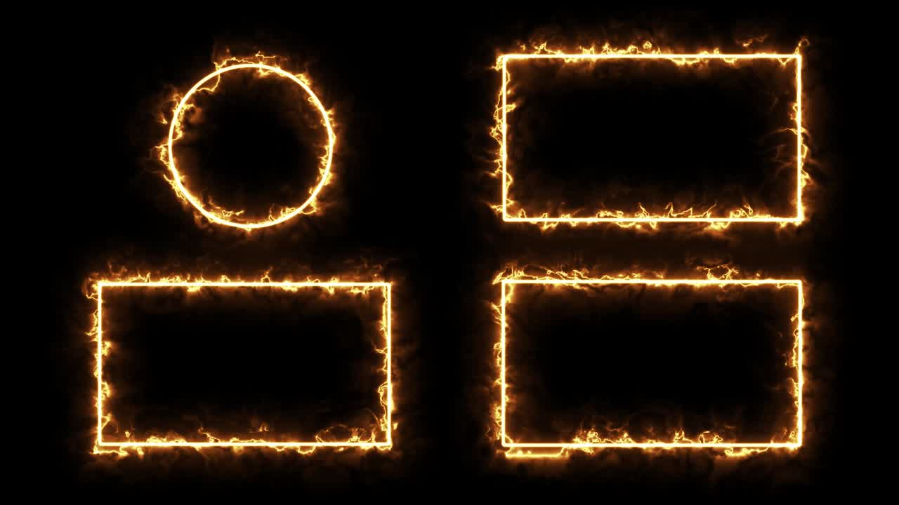 컬러 플레임 엔드 카드 엔딩 스크린 모션 그래픽