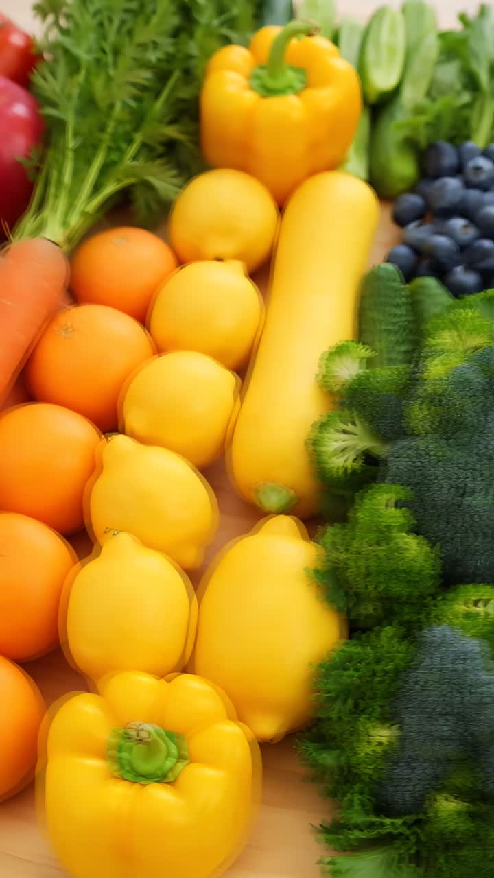 Fresh Organic Fruits and Vegetables 4K
