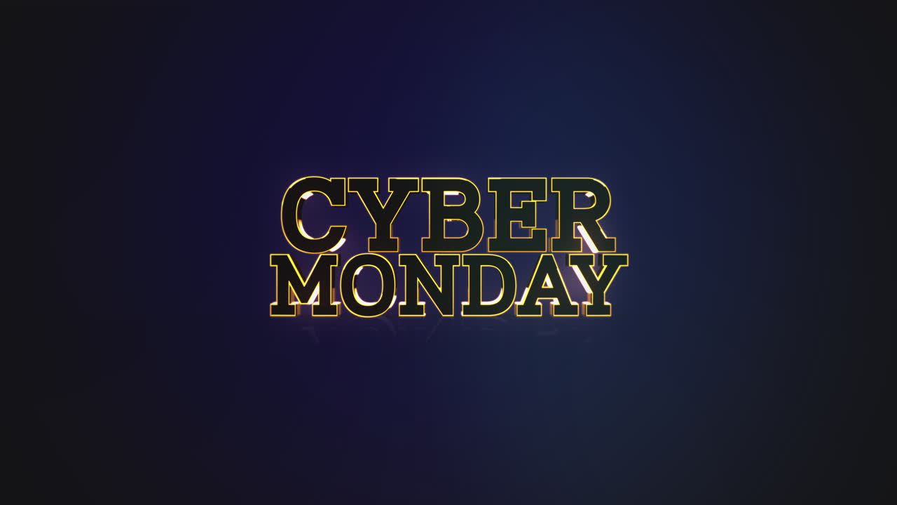 texto moderno del lunes cibernético en degradado azul