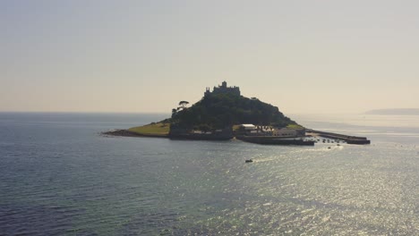 Historische-Saint-Michael&#39;s-Island-Cornwall-Antenne-Vereinigtes-Königreich