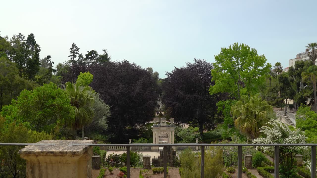 vista panorámica del jardín botánico de la universidad de coimbra