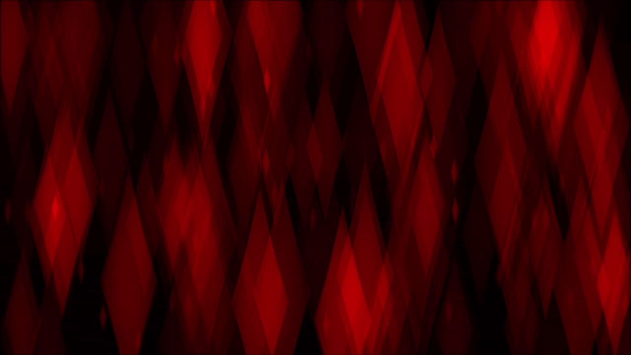 Animazione di bokeh a forma di diamante allungato con una vivace tonalità rossa
