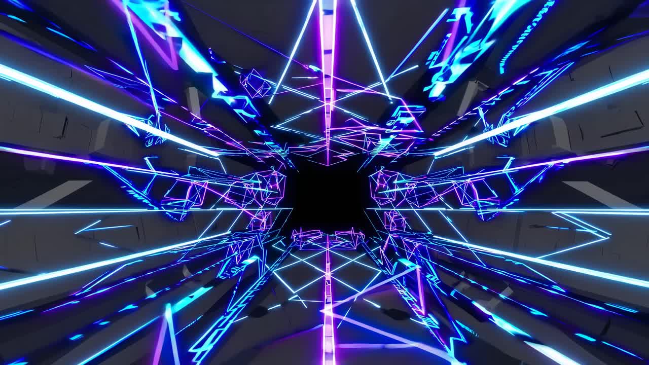 Visual di tunnel al neon