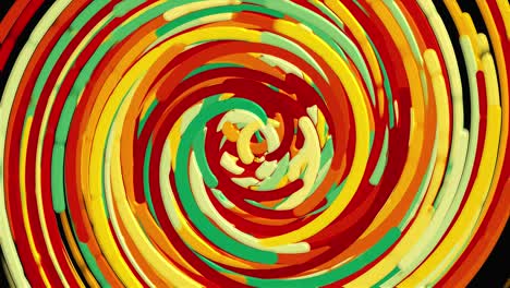 líneas de círculo de colores brillantes, telón de fondo de estilo de dibujos animados, generado por computadora moderno fondo abstracto, renderizado en 3d