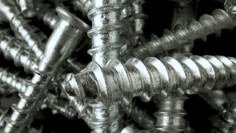 close-up of a pile of metal screws and bolts