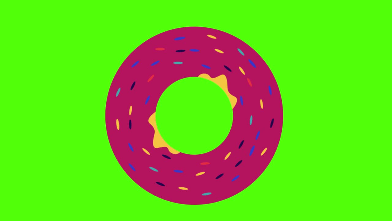rosquilla en un fondo de pantalla verde