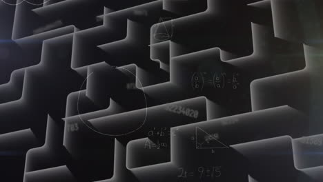 animación de ecuaciones matemáticas sobre el laberinto