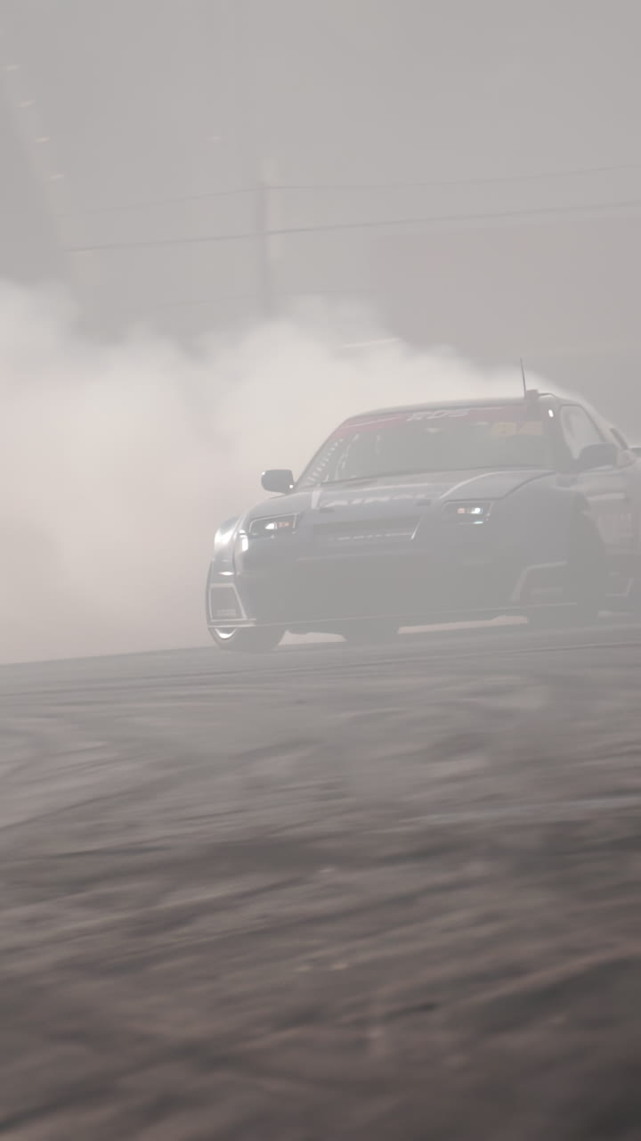 Drifting Car in Fog