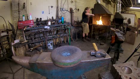 blacksmith metal forging in 4k