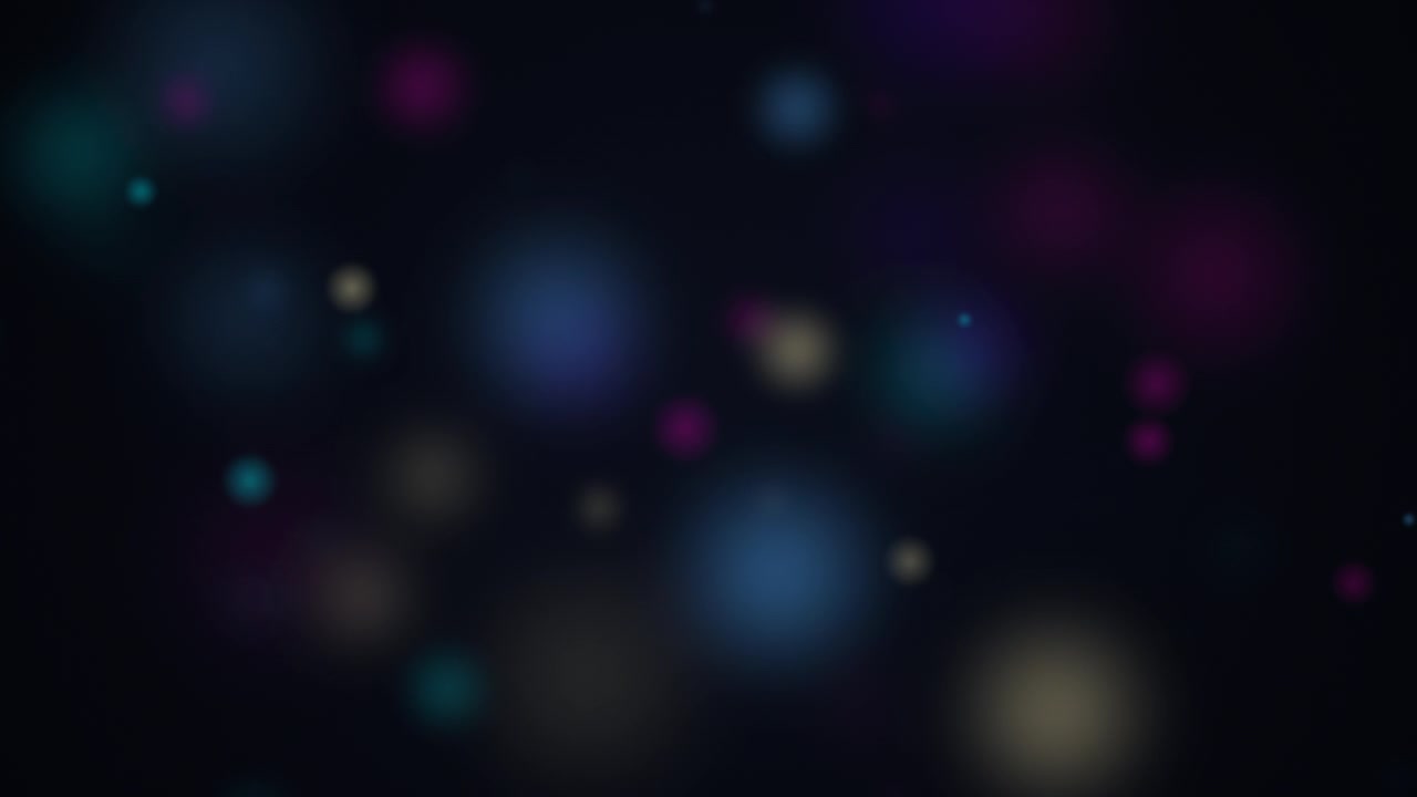 Abstract Background with Floating Colorful Bokeh Light Orbs