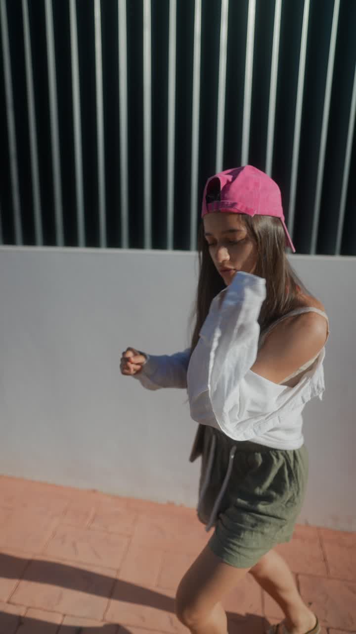 Teenage Girl Dancing Outdoors