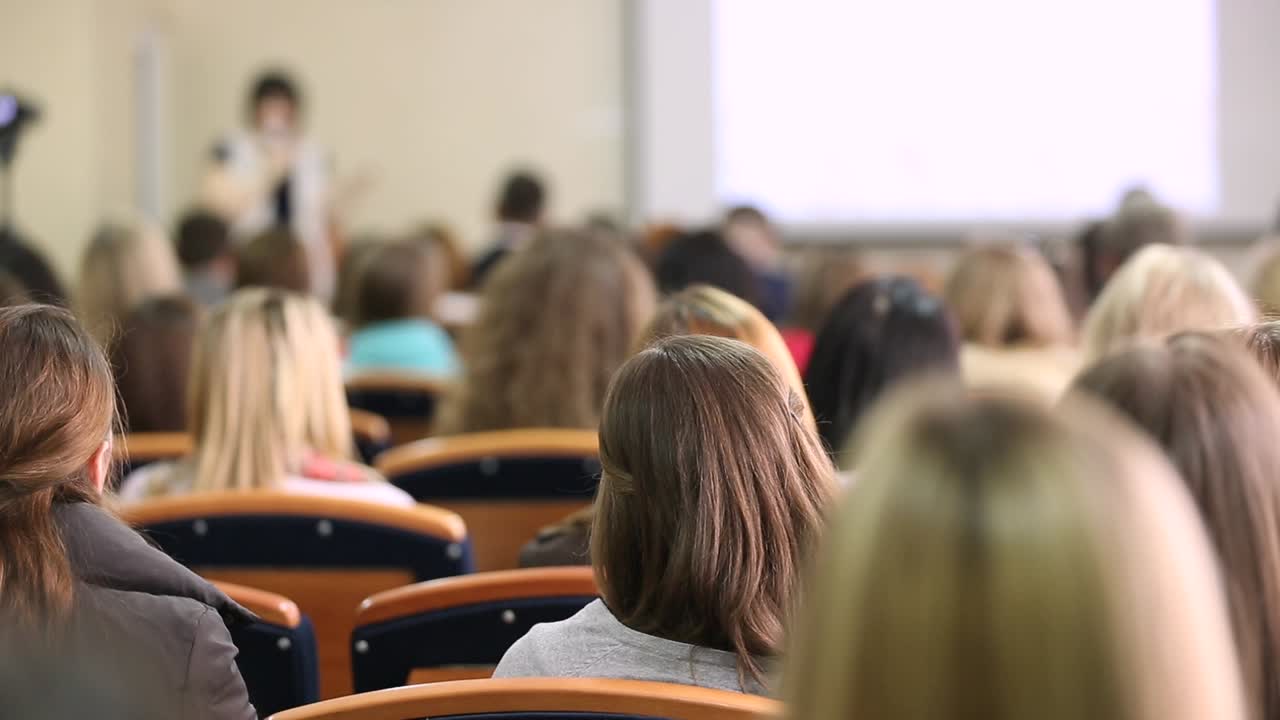 Conference Hall Full Of People. Conference hall full of people participating in the business training
