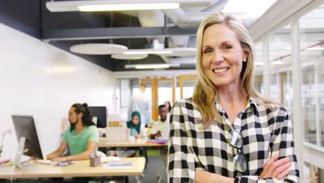 portrait of female manager in a modern office