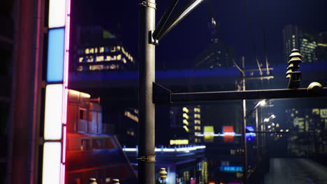 nighttime urban landscape showcasing street lighting and modern architecture
