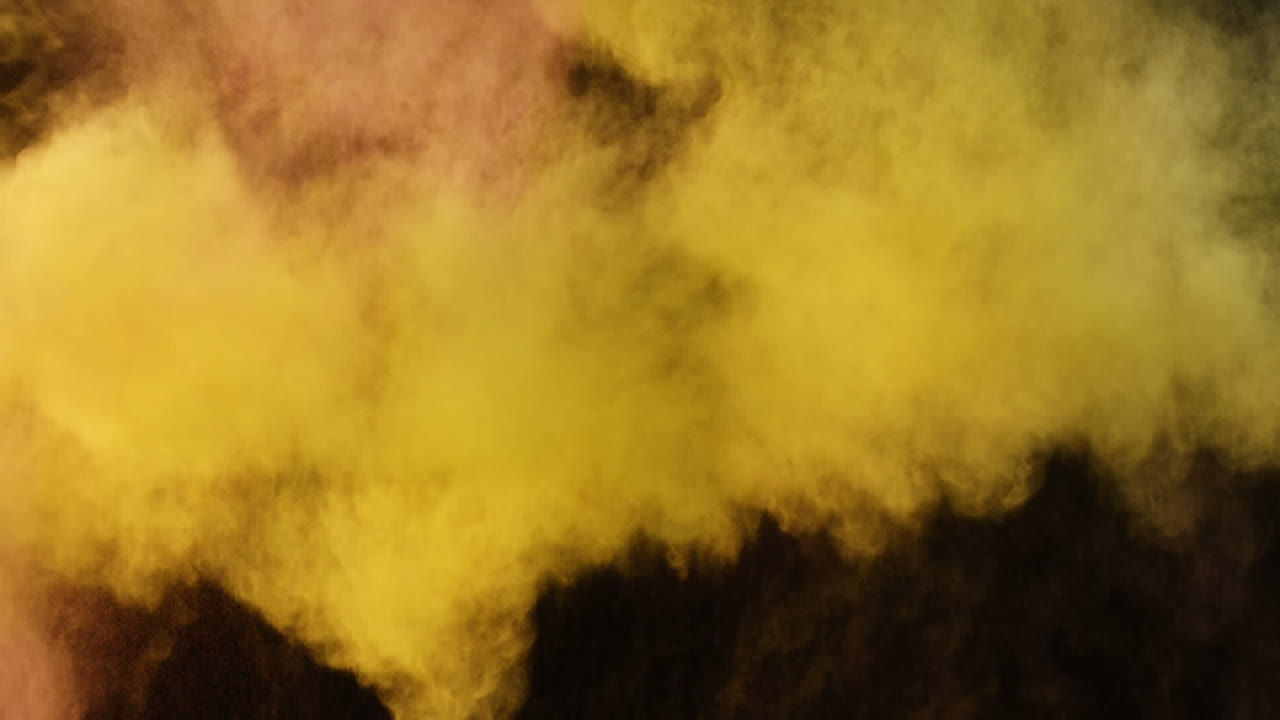 relámpagos amarillos y polvo colorido