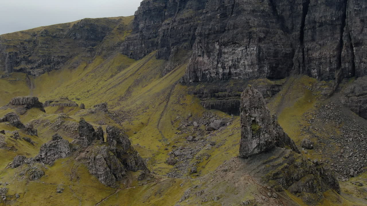 Old man of Storr Pinnacle Rocks and cliffs in Isle of Skye Scotland