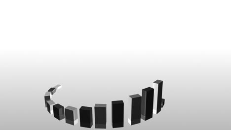 el gráfico de ventas 3d crece.