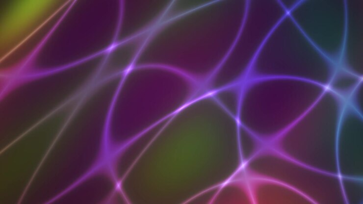 Dynamic Colorful Light Lines Moving in Abstract Pattern