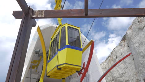 moving cable car in rosh hanikra