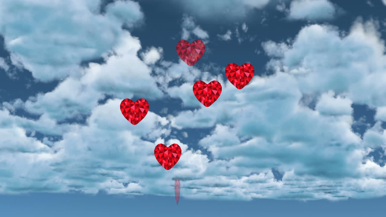 анимация облаков, движущихся по небу