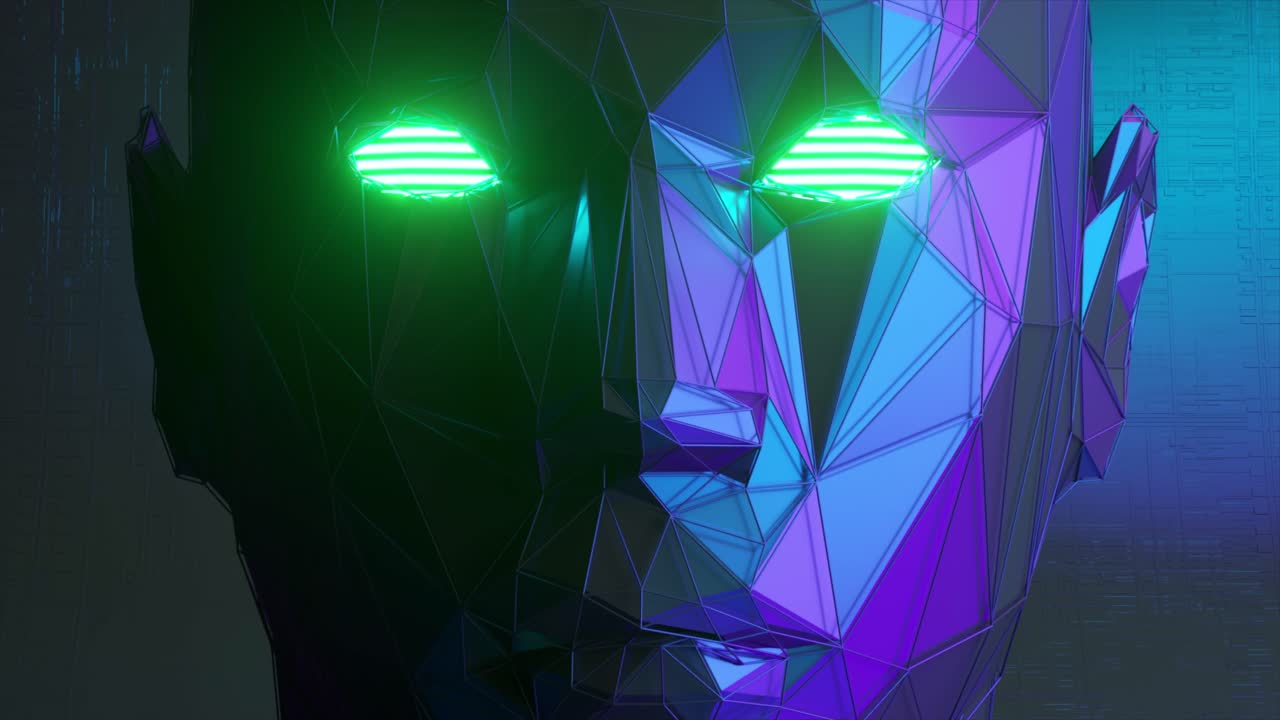 미래형 로봇 머리