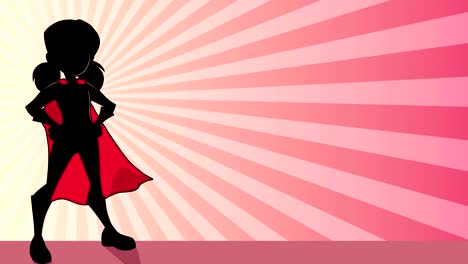 la silueta de la super chica ray light