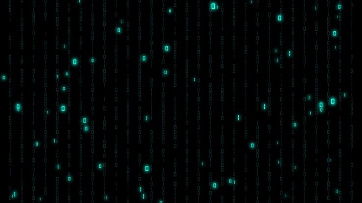 Abstract background with binary code