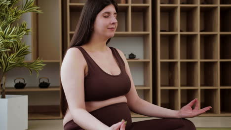 woman doing yoga indoors