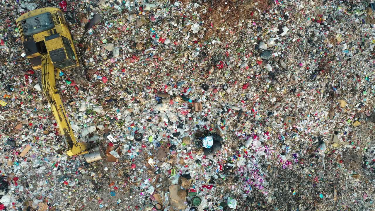 vista aérea de un vertedero