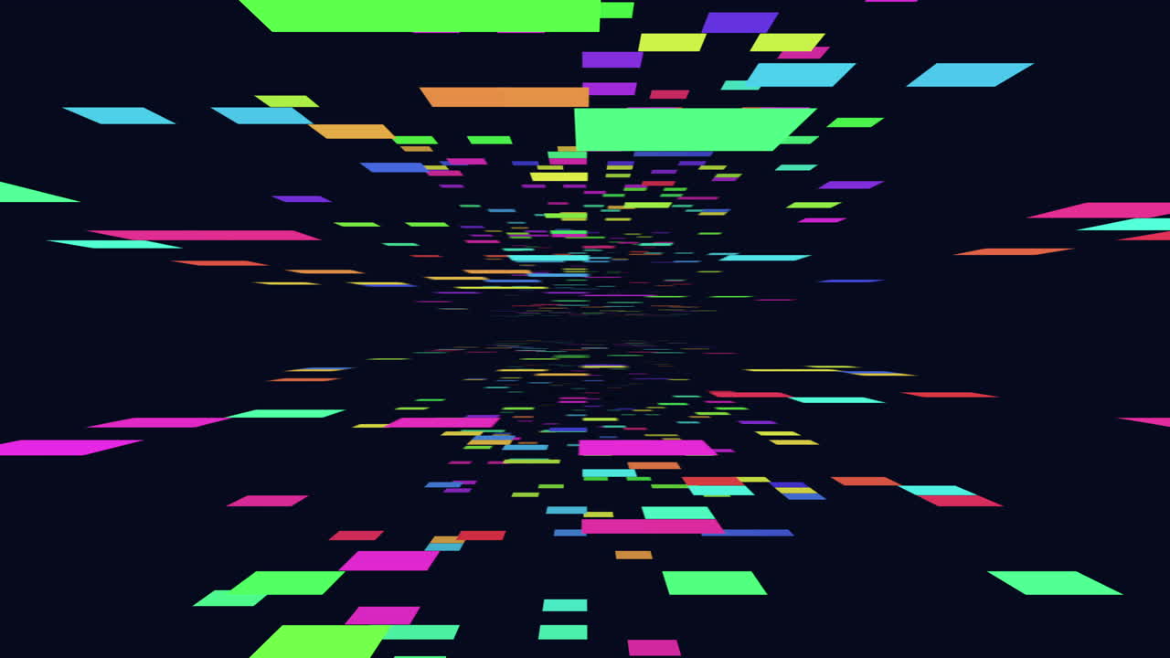 Vibrant 3d grid colorful squares creating movement and depth