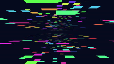 cuadrícula 3d vibrante cuadrados coloridos que crean movimiento y profundidad