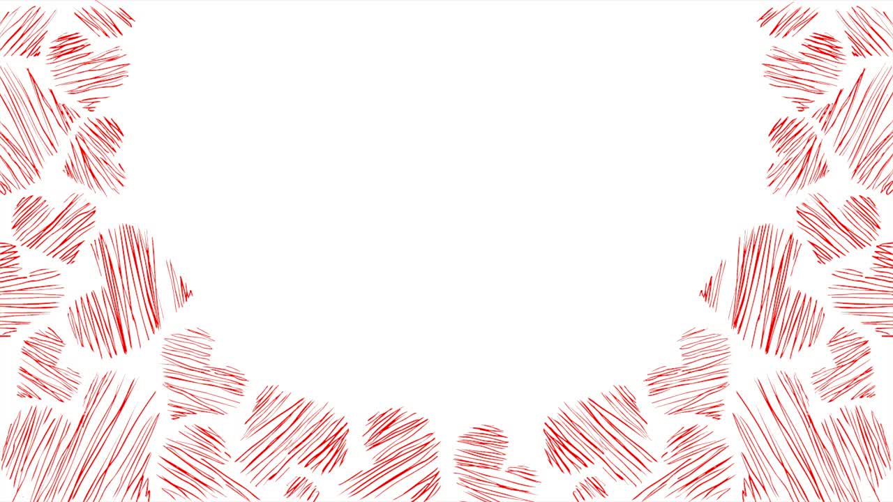 심장을 가진 비네트 - 처, 애니메이션, 색 배경 4k