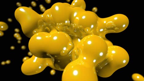 la mancha flotante técnica abstracta bio líquido sangre pintura química de fondo bucle 4k