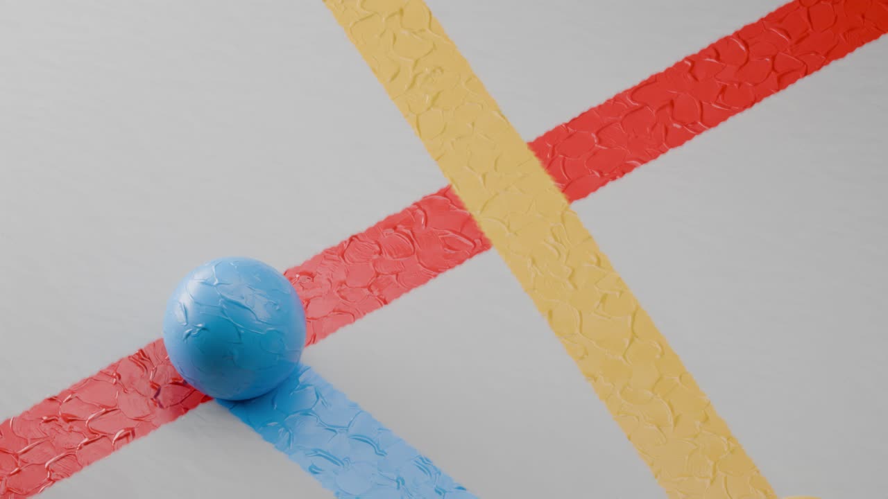 구체와 함께 추상적인 다채로운 기하학적 모양