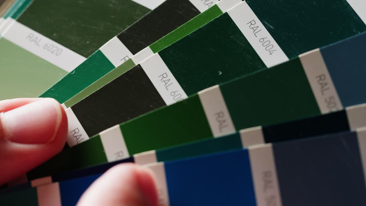 muestras y paletas de colores