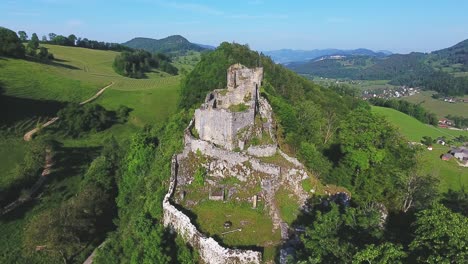 alt-bechburg castle is in holderbank of the canton of solothurn in switzerland