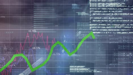 Animation-Der-Statistischen-Datenverarbeitung-Und-Lichtpunkte-Vor-Der-Luftaufnahme-Des-Stadtbildes