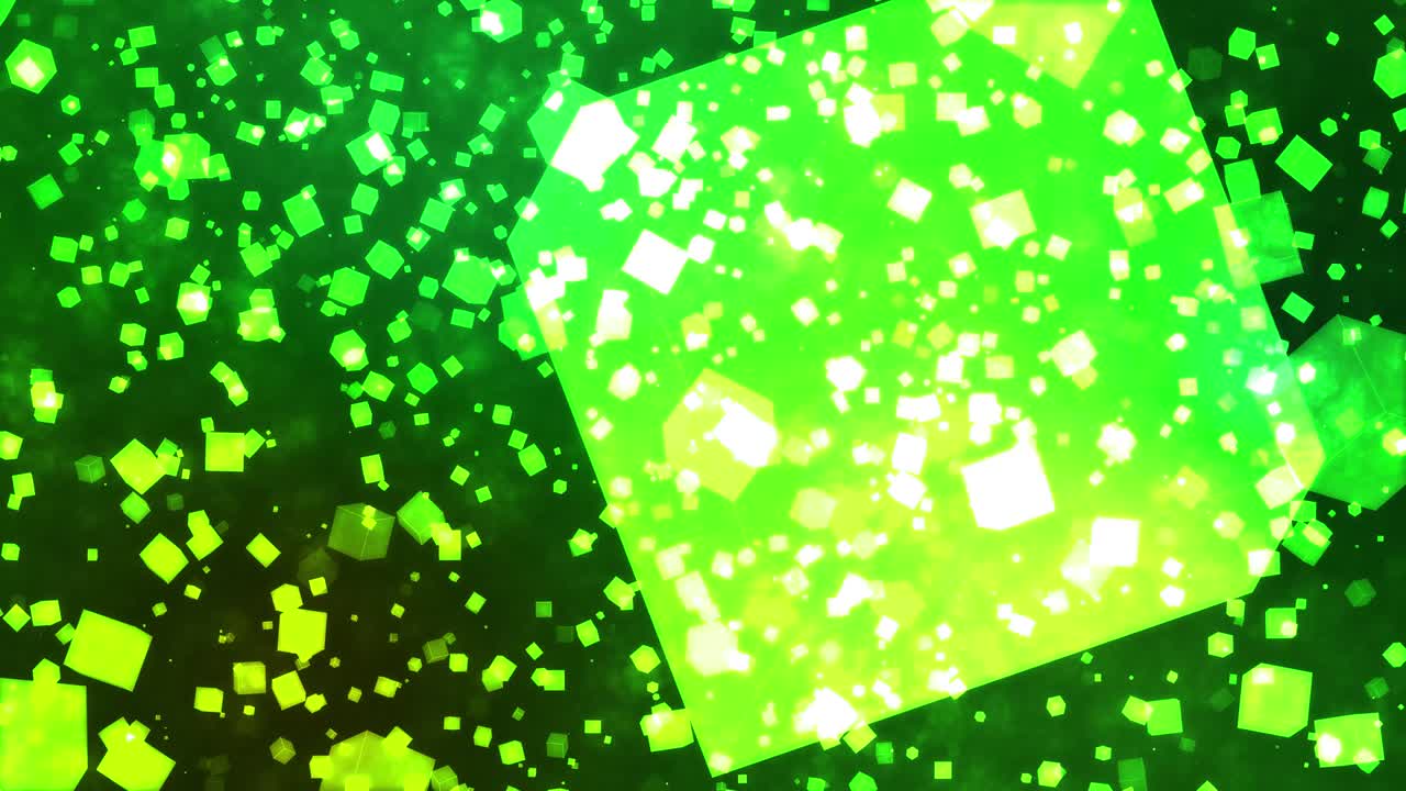 큐브 떠다니는 입자 애니메이션 모션 그래픽