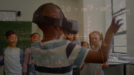 animation of mathematical equations over schoolchildren using vr headsets