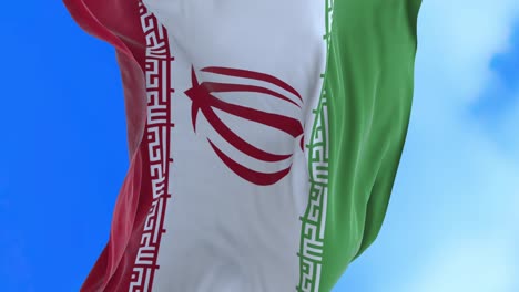 seamless loop of iranian flag.