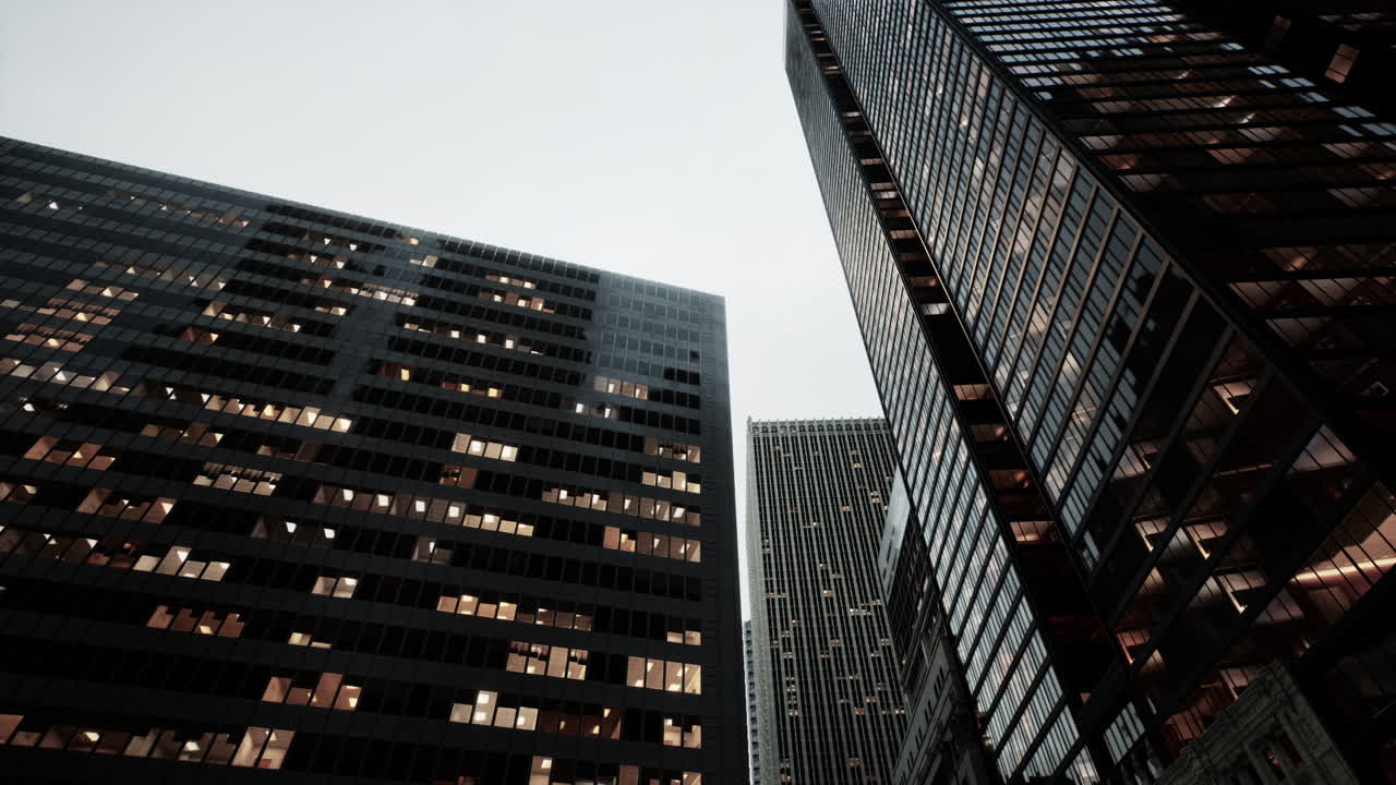 vista mirando hacia los edificios de gran altura