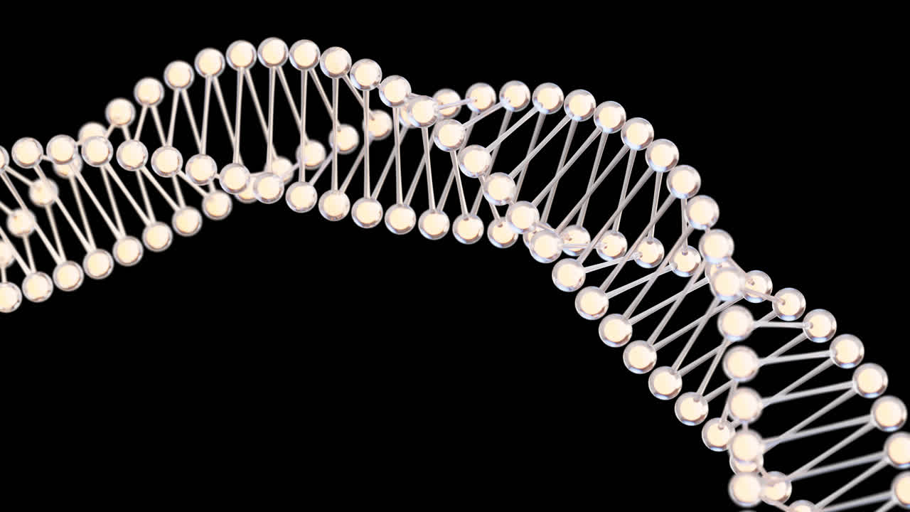 renderización en 3d de una doble hélice de adn