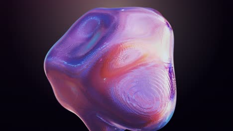 morphing blob neon silky-textured sphere. abstract animation