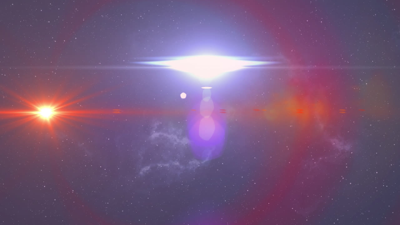 animación de estrellas brillantes y nubes en movimiento sobre el cielo de las noches oscuras