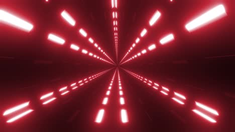 red neon glowing tunnel