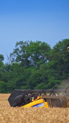 rural work in the field. a large agricultural machine working in field