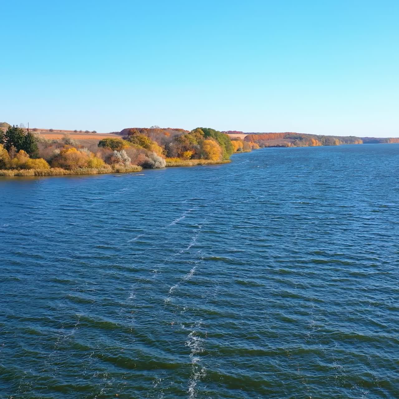 Beautiful natural outdoor travel sceneries. River landscapes autumn scenery