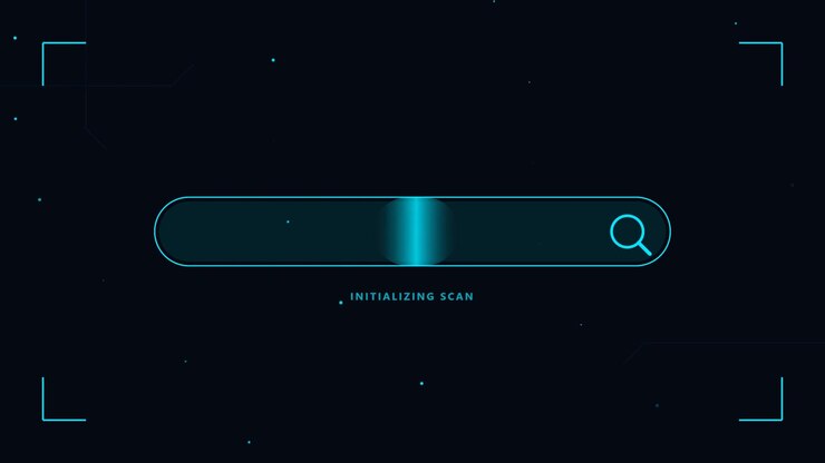Futuristic Digital Search Bar Loading Interface Animation