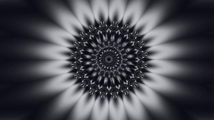 Dark Abstract Kaleidoscope Pattern